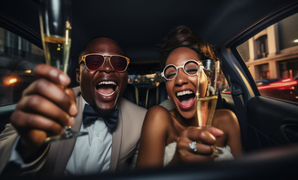 Chauffeur service for anniversary dinner in Lone Tree, CO